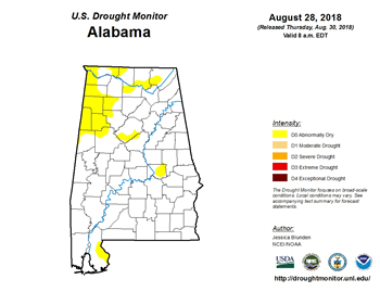 Alabama Drought Map