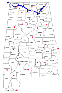 Alabama Training Map